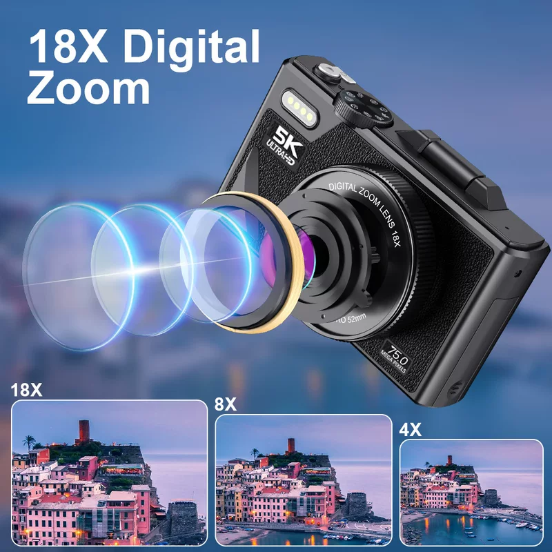 Cross -border ultra -clear digital camera HD digital camera camera 68 million micro single -screen screen camera wifi