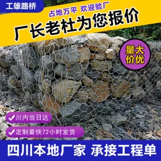 定制镀锌格宾石笼网箱 河道护岸雷诺护垫 防洪铅丝笼 可生态复绿
