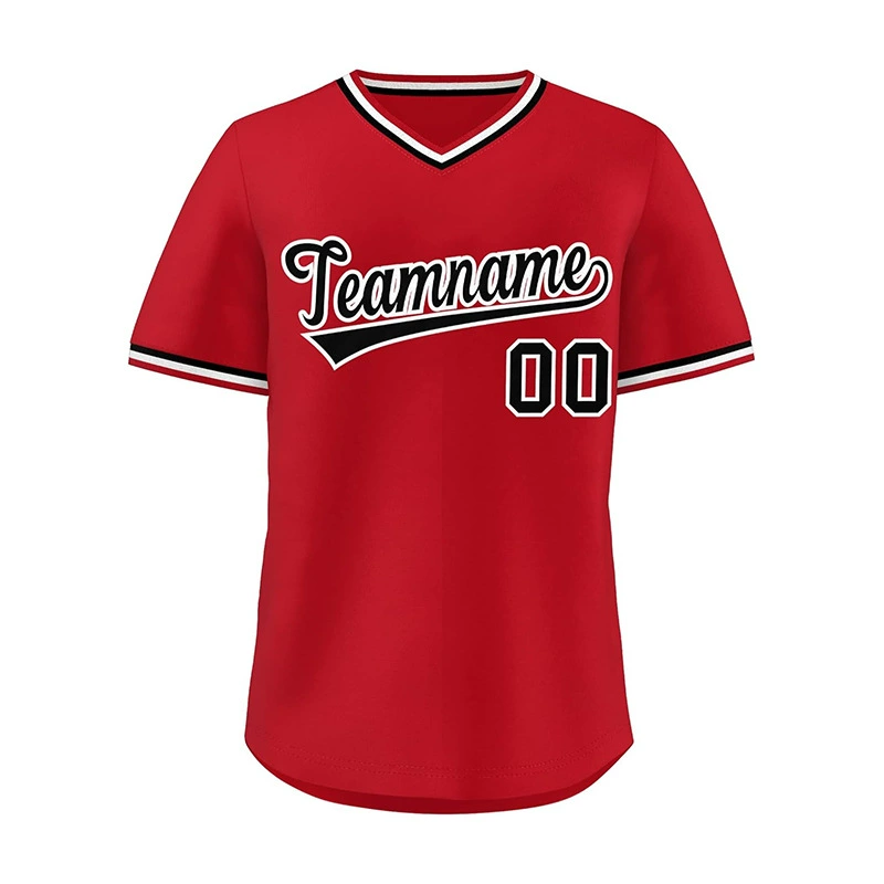 Американский трикотаж футболка с V-образным вырезом с цифровым принтом с короткими рукавами трансграничной внешней торговли топ напечатан цифровой бейсбольный костюм свободный футболка