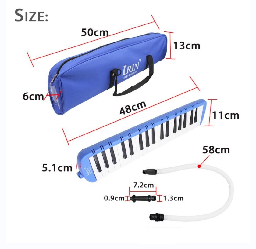 外贸热卖IRIN初学者37键口风琴儿童课堂练习多色可选乐器批发详情10