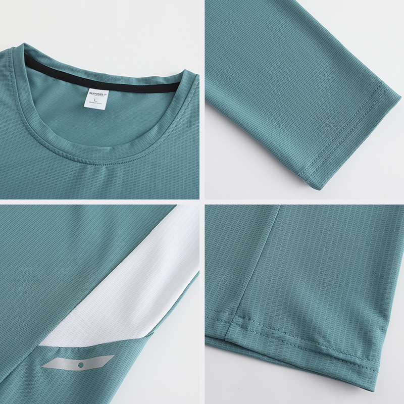 Camiseta deportiva de otoño para hombres, camisas secas rápidas, mangas largas de hielo, piel delgada, entrenamiento de baloncesto, camisas al aire libre