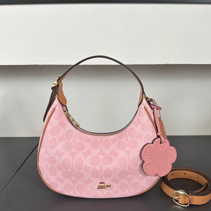 Bag 26 New Model Emily23 Underarm Bag Monogram Crescent Bag Single Shoulder Handbag Hobo Half-Moon Bag Microfiber Leather