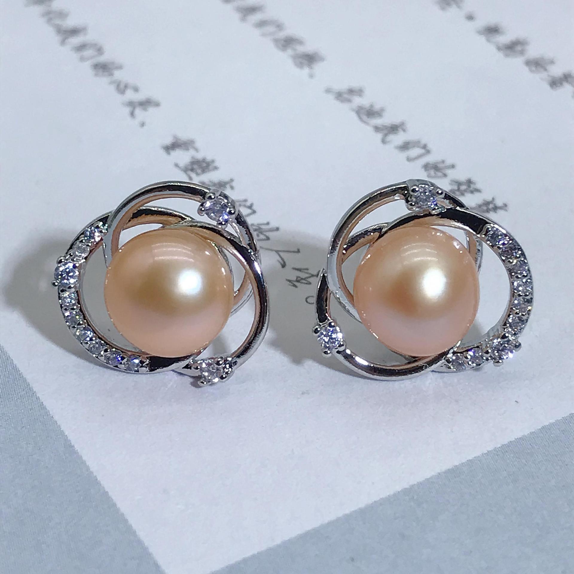 핑크 보라색 진주 (무작위 머리)