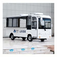 单位食堂校园厨房定制厂区内部电动四轮电动送餐车可保温可定制