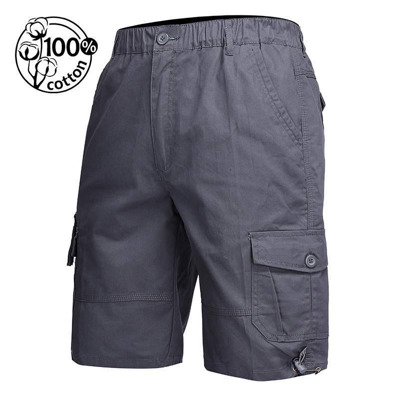 Comercio exterior al por mayor pantalones finos de verano de cinco puntos para hombres deportes de algodón puro para hombres pantalones casuales populares para hombres monos sueltos para hombres