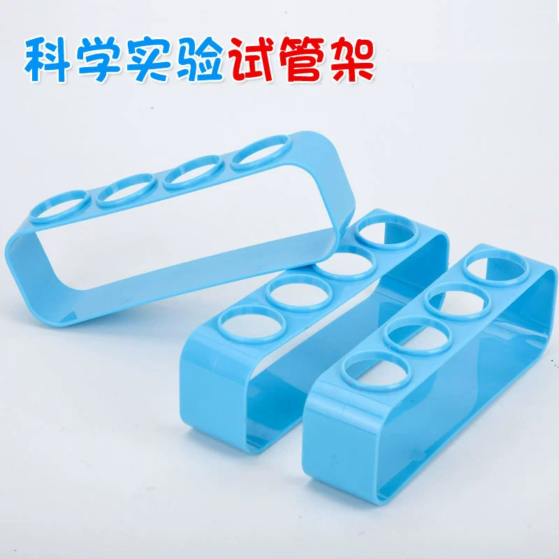Научный эксперимент Стойка для пробирочных трубок с четырьмя отверстиями Пластиковая стойка для пробирочных трубок Дети Студенты Научная лаборатория Вспомогательное оборудование Игрушки