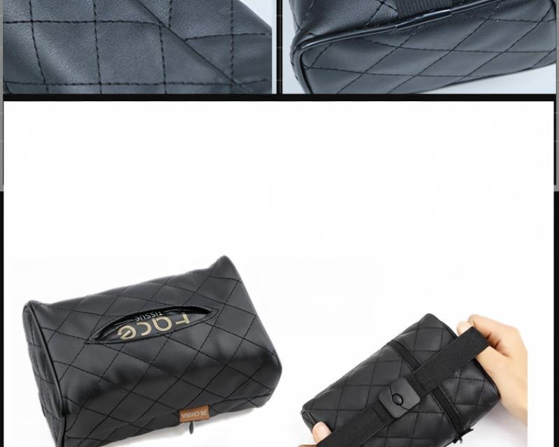 Creative car tissue box, sun visor hanging tissue holder, leather car seat back tissue organizer, car tissue box