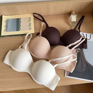 Japanese-Style Small Chest Push-Up Seamless Bra for Women, Side Breast Collection, Anti-Sagging, Adjustable, Wireless, Sexy Bra