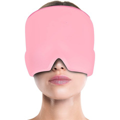 Migraine Relief Hat Ice Gel Eye Mask Cold Compress Headgear Migraine Mask Elastic Bag