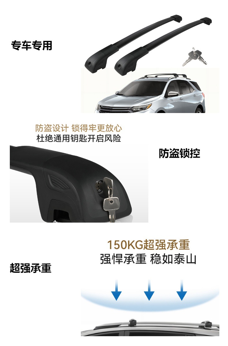 Car Luggage Rack Roof Crossbars Suitable for Ford Explorer 18-24, No-Drill Installation Special