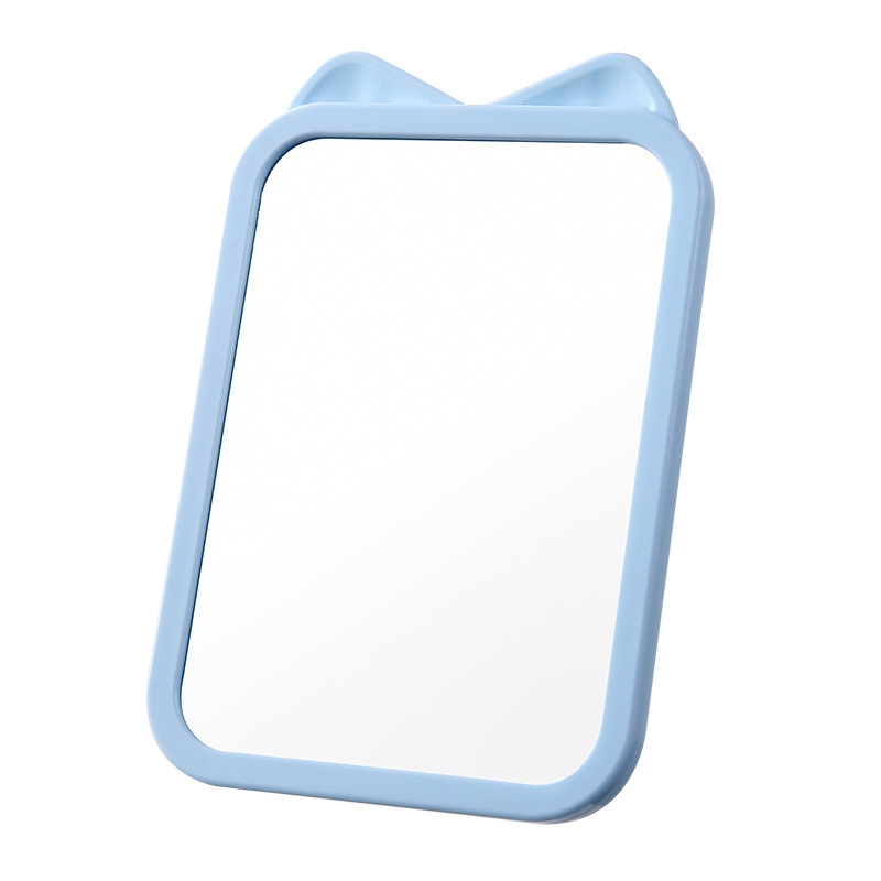 Espejo de maquillaje de plástico plegable dormitorio de estudiantes baño espejo de pared espejo de princesa de dibujos animados espejo de escritorio portátil