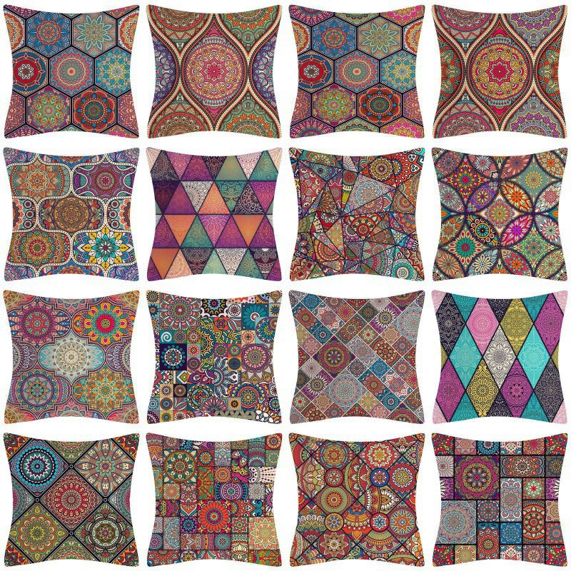 Retro Ethnic Style Mandala Style Pillow Case Amazon Mandala Decorative Pillow Cushion Pillow Case