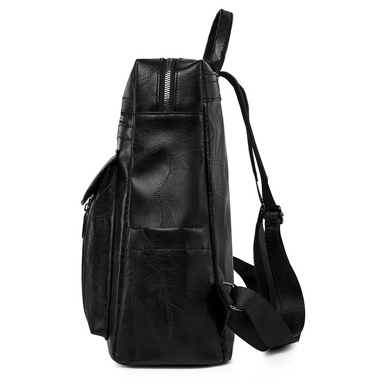 Comercio exterior nueva mochila de cuero suave para mujer casual moda todo fósforo color sólido mochila de viaje de gran capacidad