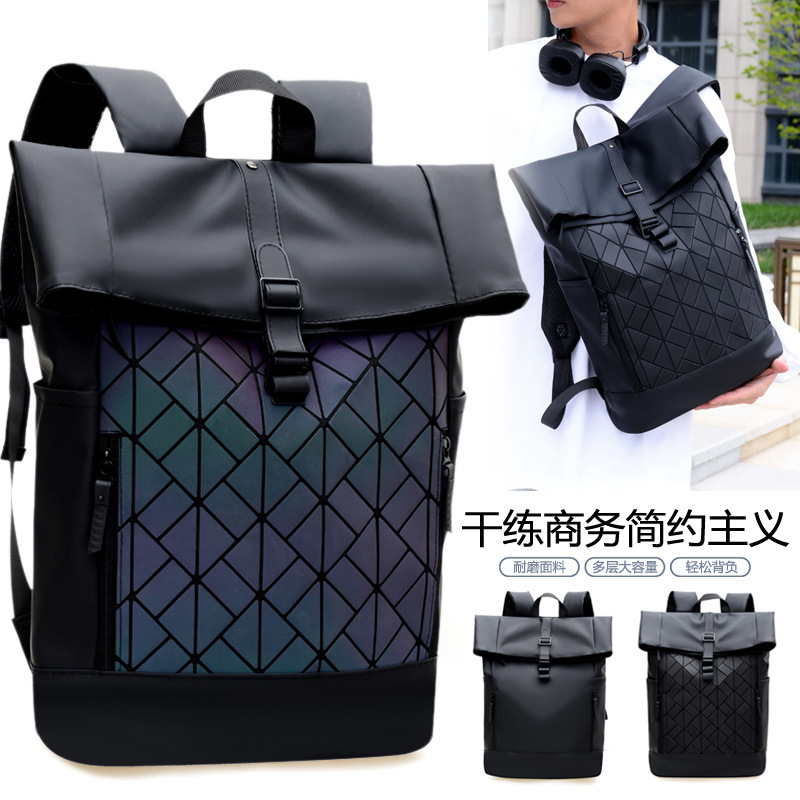 Backpack Men's Roll-Top Waterproof Computer Backpack Commuter Travel Bag Large Capacity Student School Bag Backpack Men's Roll-Top Waterproof Computer Backpack Commuter Travel Bag Large Capacity Student School Bag