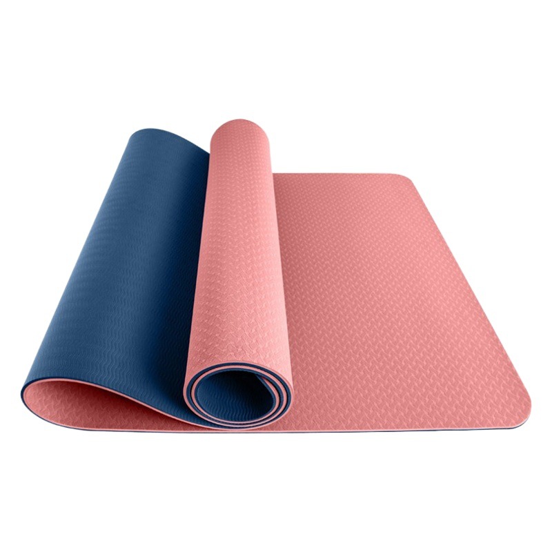 Yoga Mat High-end Anti-slip tpe Yoga Mat for Men and Women Fitness Training Double Color with Body Odor Line Yoga Mat Home