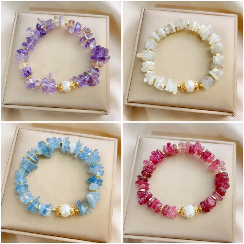 1 Piece Fashion Irregular Crystal Beaded Inlay Pearl Womenu0027S Bracelets