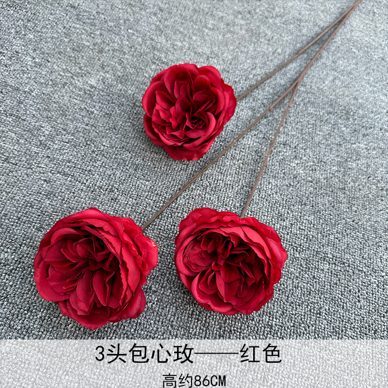 Artificial Rosa sola franela Rosa flor artificial boda decoración del hotel decoración del hogar arreglo de flores flor artificial Rose