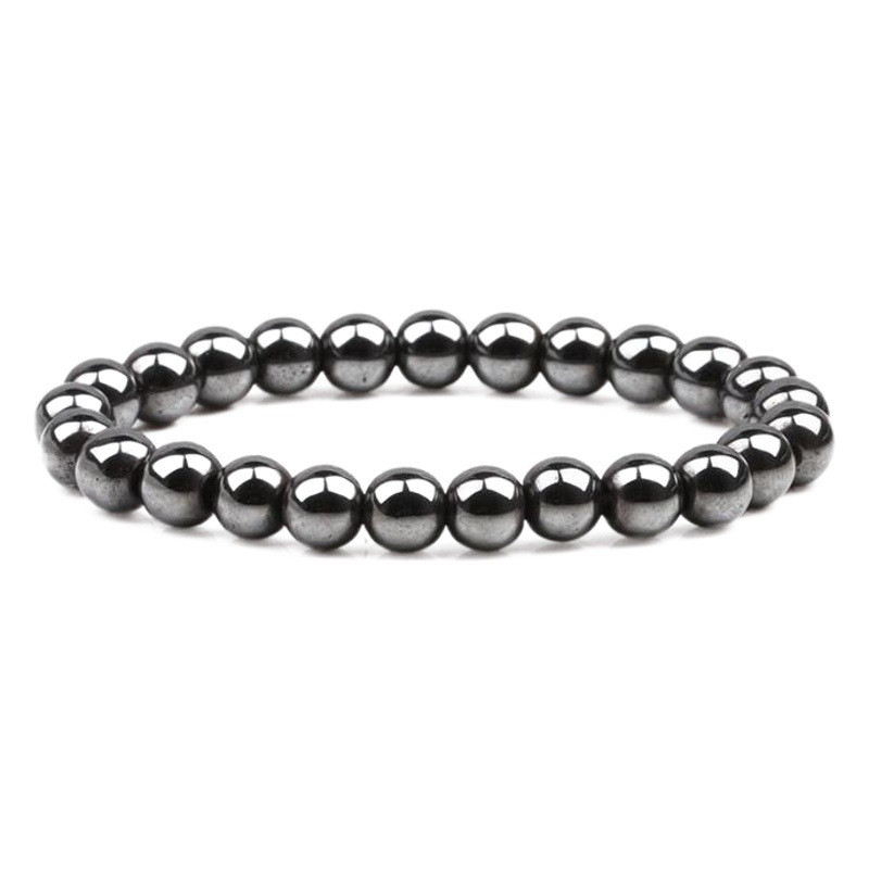 Europa y América transfronteriza Amazon 8mm magnética negro bálica piedra pulsera de cuentas de los hombres