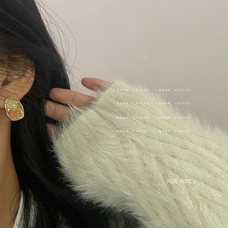 Unique Design Orange Sea Crystal 2023 New Trendy and High end Exquisite with Sterling Silver Style Earrings_voghion.com