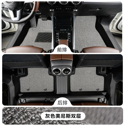 Modelə uyğun ayaqaltı – Suitable for Mercedes-Benz GLB five-seater/seven-seater, full - mercedes-benz-glbfive-seater-single-layertpe-foot-mat-gray-menis