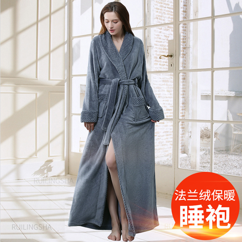 여성 기질 회색 두꺼운 롱 칼라