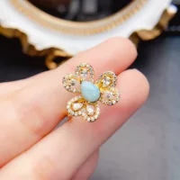 Заводская оптовая продажа натурального огня Opal кольцо S925 серебро инкрустированный главный камень 5*7 горячо продается в Европе и Америке