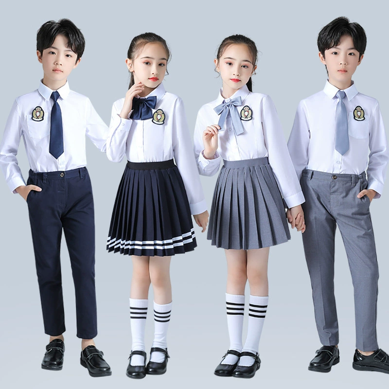 Детский костюм для хора Костюм для выступлений Школьная форма Костюм для выступлений Красное платье для хора с декламацией песен для мальчиков и девочек