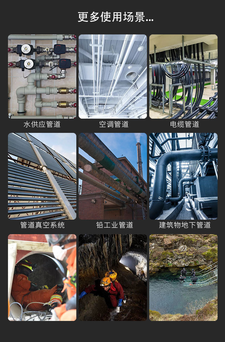 Pipeline Endoscope Industrial Sewer Camera HD Pipe Camera Detector