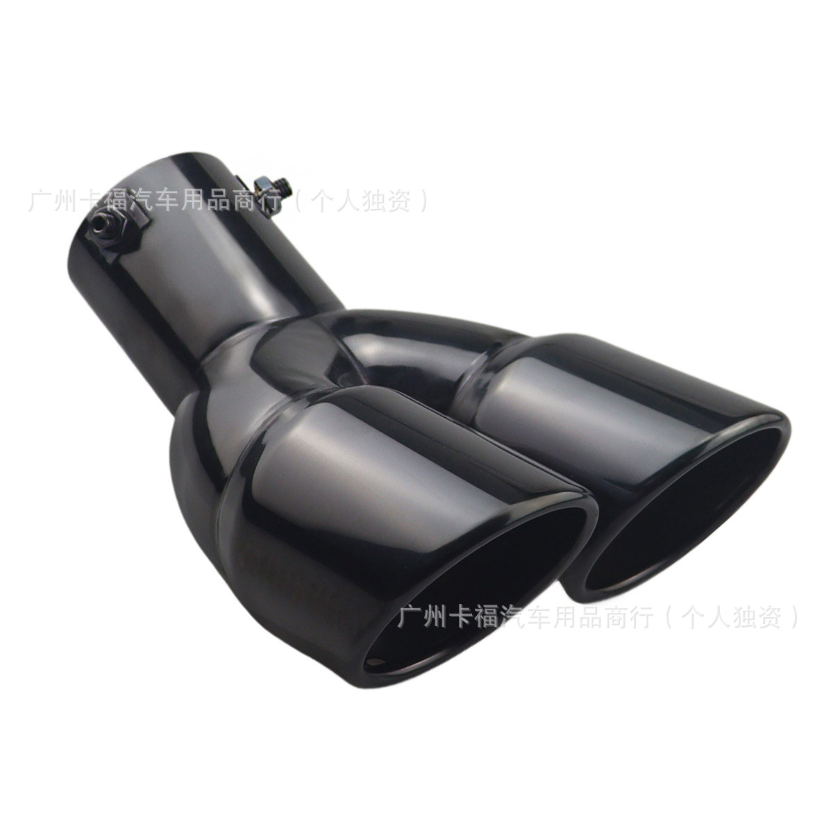 Exhaust pipe, Universal Exhaust Muffler Tip - curved-gun-black