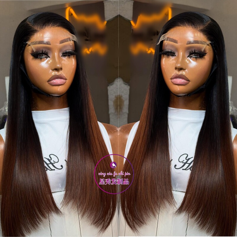 Bone Straight Raw Indian Hair Wig Tb/33 Lace Front Wigs Human Hair