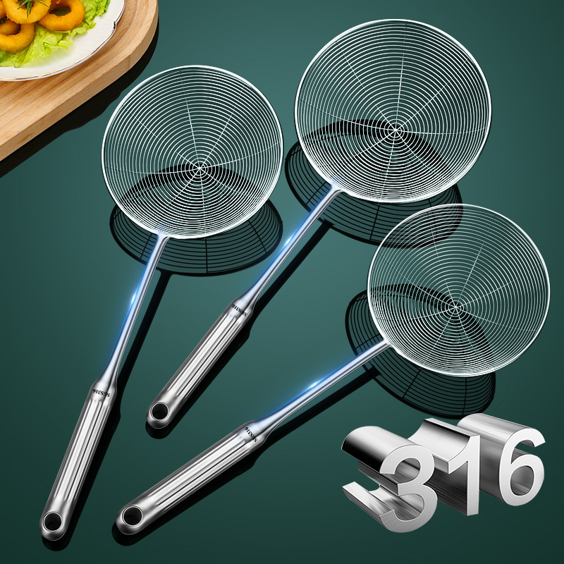 316 Stainless Steel Skimmer Hot Pot Spoon Filter Strainer Mesh Skimmer...