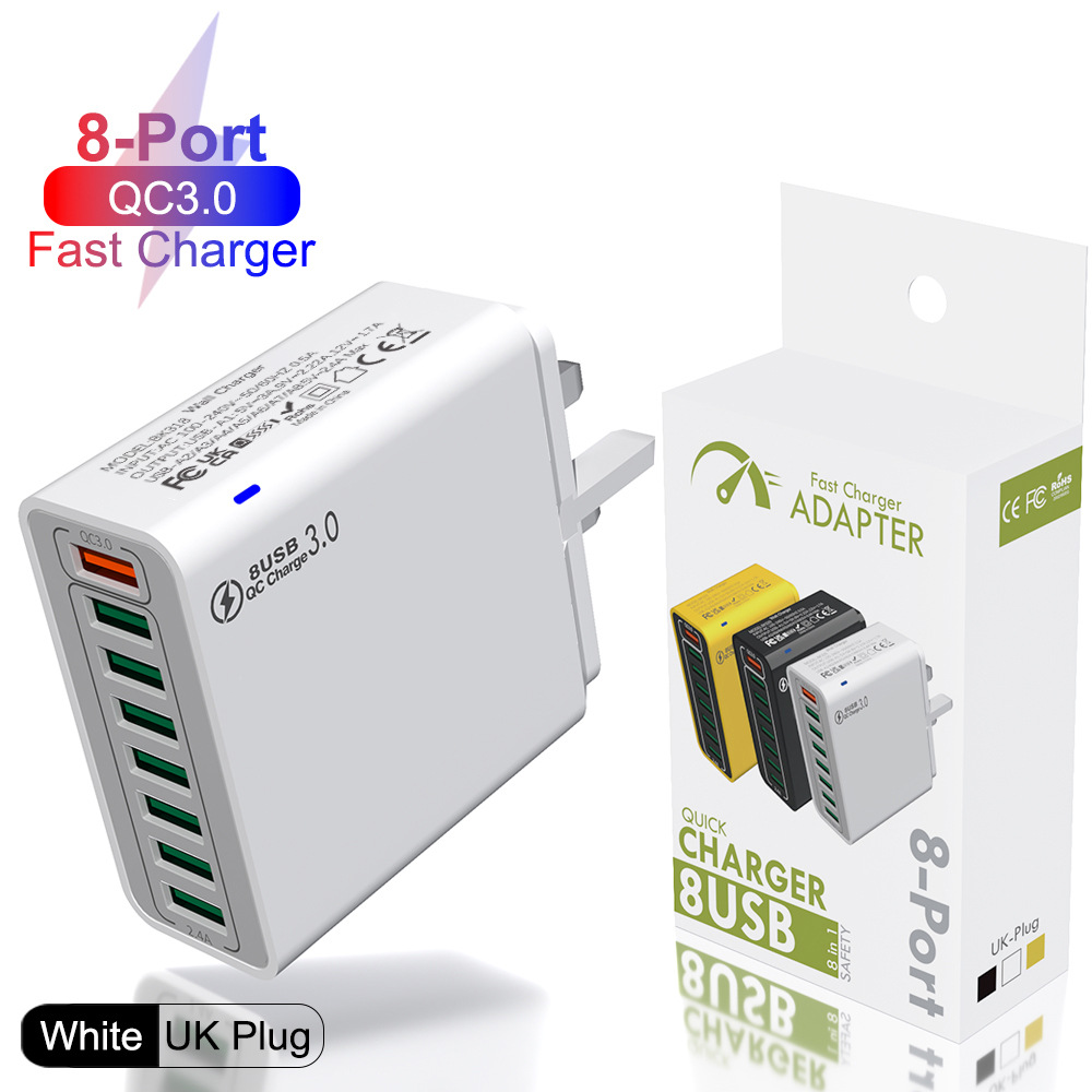 QC3.0 영국 표준 흰색 [소형 패키지]