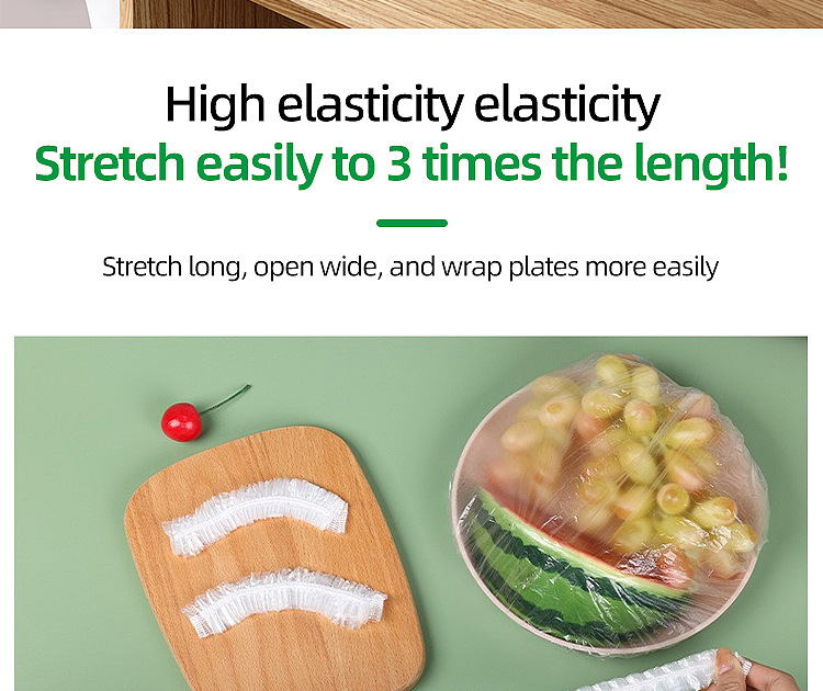 Disposable plastic stretch film home-use food grade plastic stretch film thickened PE fresh-keeping cover sealing bowl cover wholesale