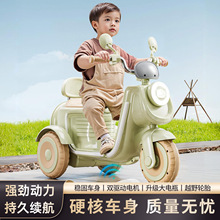 兒童電動摩托車三輪大款式兒童摩托車男孩女孩可坐人電動摩托燈光