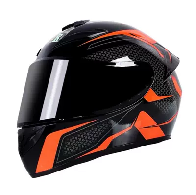 Motorcycle Safety Supplies — Seasons, Rider Electric Vehicle Helmet, Dropshipping - foreign-trade-model-black-orange-arrow-black-mirror-s