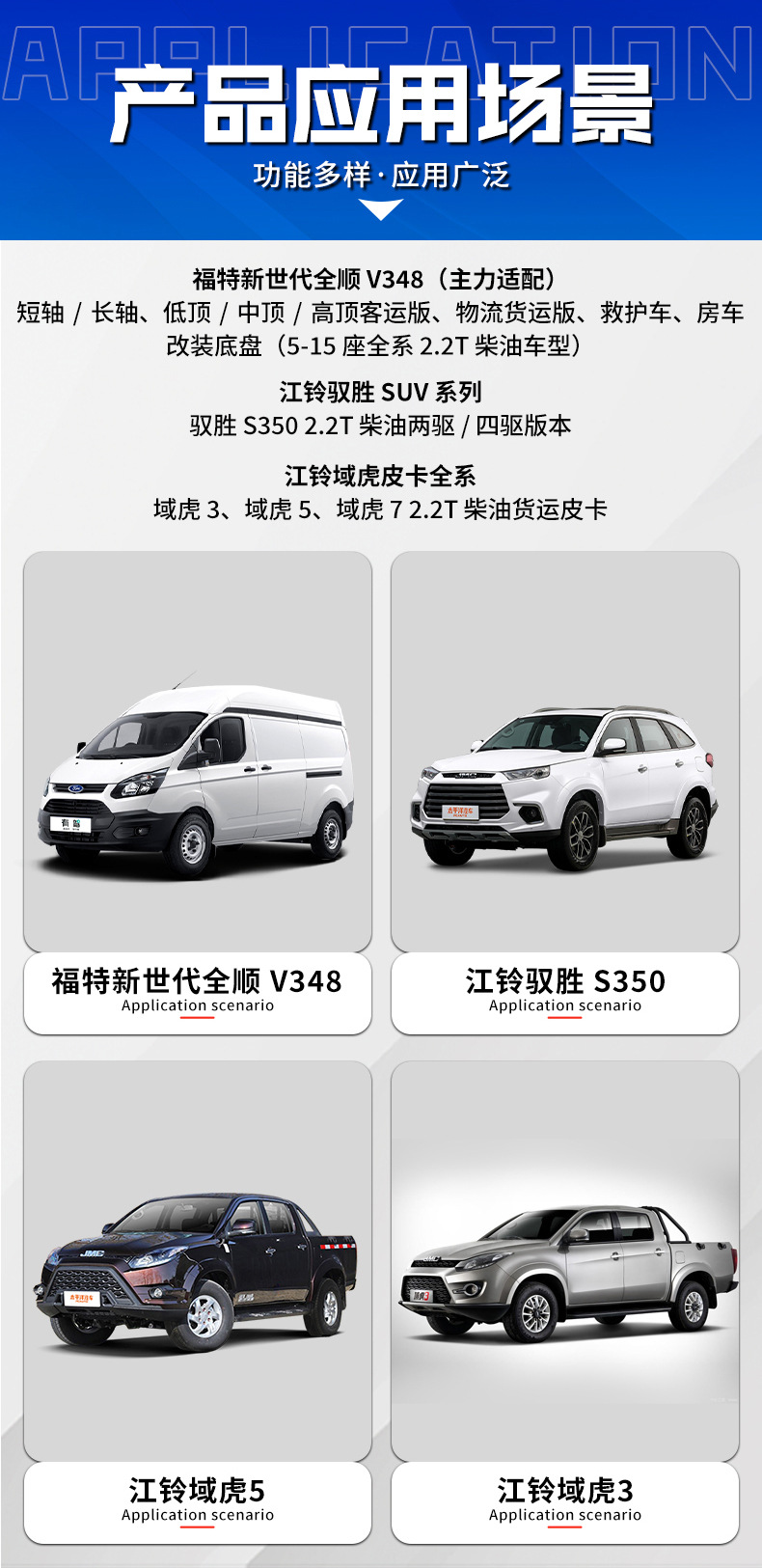 Compatible with the new generation Transit Yusheng S350 Yuhu, wholesale of complete auto parts, Jiangling 4D22 V348 engine