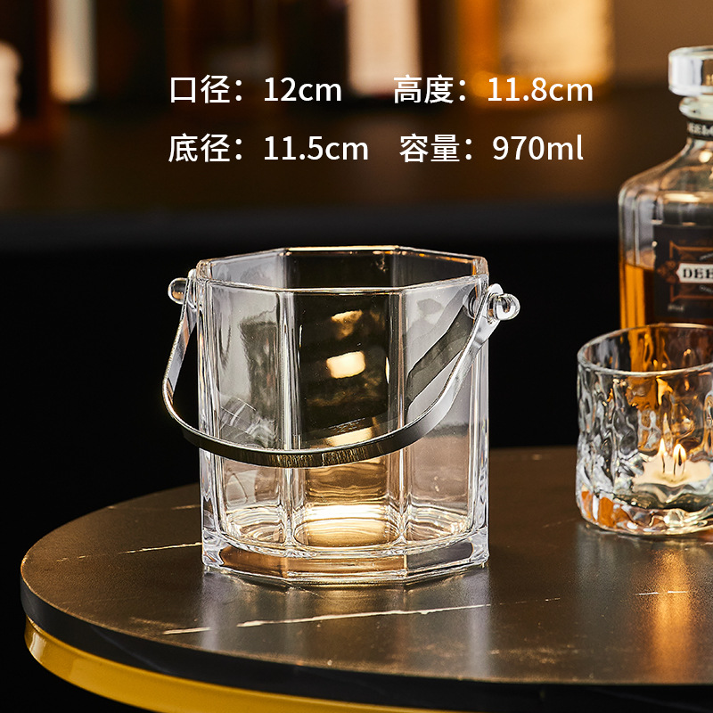 Vidrio de cristal creativo barril de hielo de cerveza de vino tinto barril de hielo europeo gran barril de champán