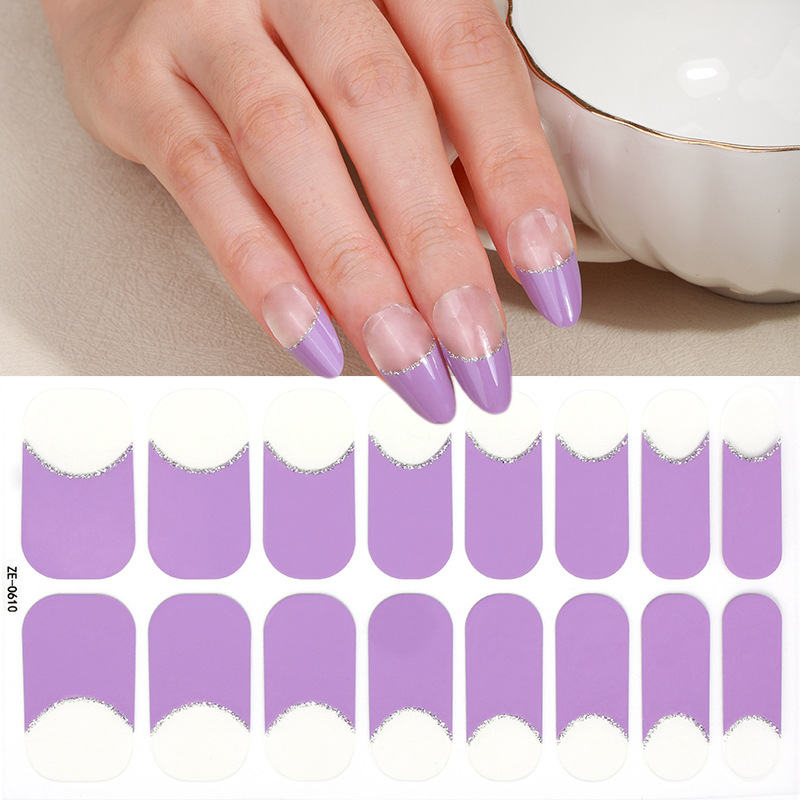 waterproof solid color nail stickers for nails