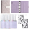 ✄-Embossed lavender (12 budget cards + 8 zipper bags + 2 word stickers)￡❤▒▬