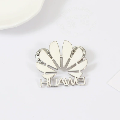 Stainless Steel Metal Custom Brooch Decorative Badge Enamel Nameplate Hollow Accessory Jewelry DIY Heart-Shaped Macaron (Yaxa sancaqları) - steel-color
