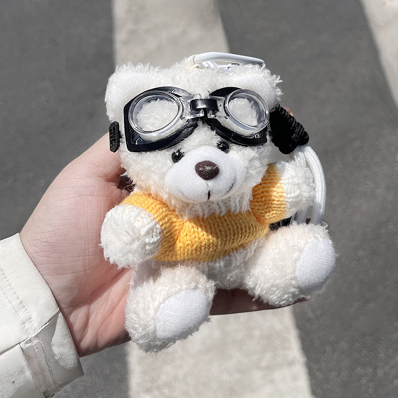 Llavero de felpa con forma de panda, colgante para bolso