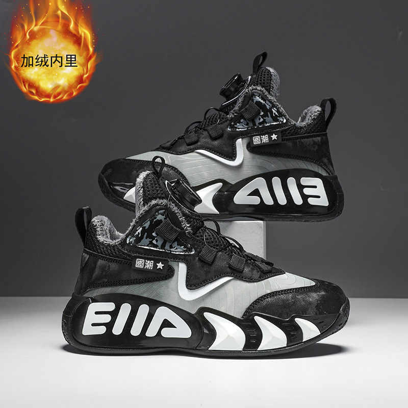 815-Zapatos de algodón blanco y negro