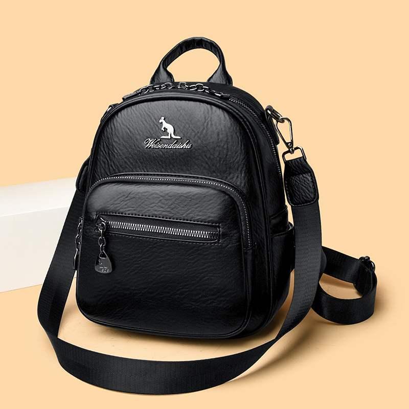 Mochila de alta textura para mujeres nueva moda transfronteriza multicolor mochila de cuero suave multifuncional mochila de viaje