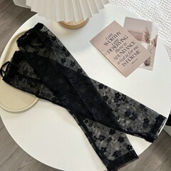 新款夏季薄蕾絲女長款手套假袖防曬紫外線護臂手臂套騎車開車戶外