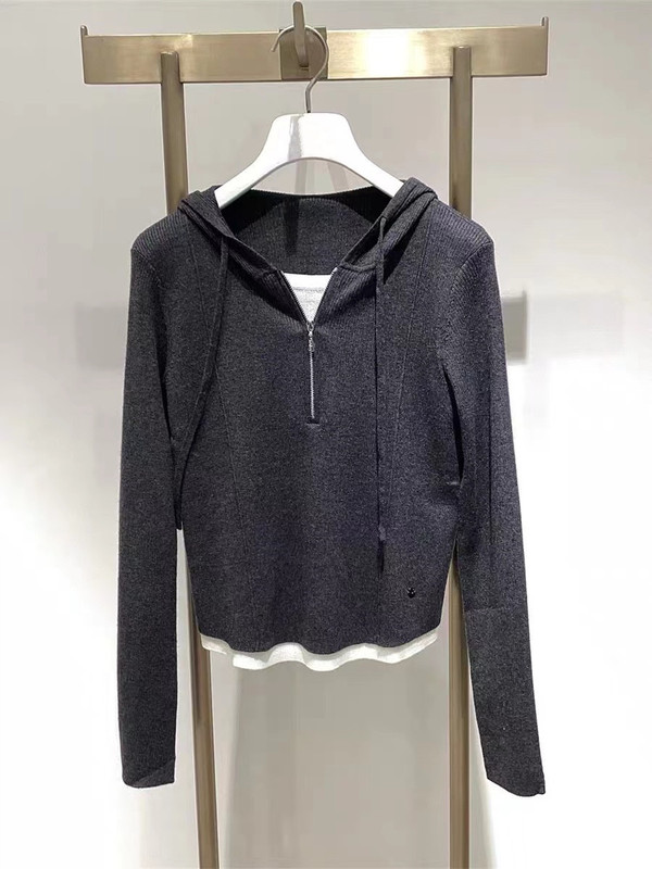 伊*L女装2025冬季新款简约休闲通勤时尚连帽套头针织衫1GA133281|undefined