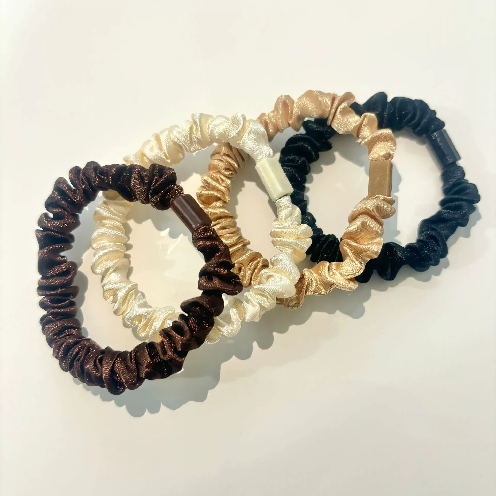 Простой цвет карри матовый, простой цвет, тонкий кишечник, кольцо для волос