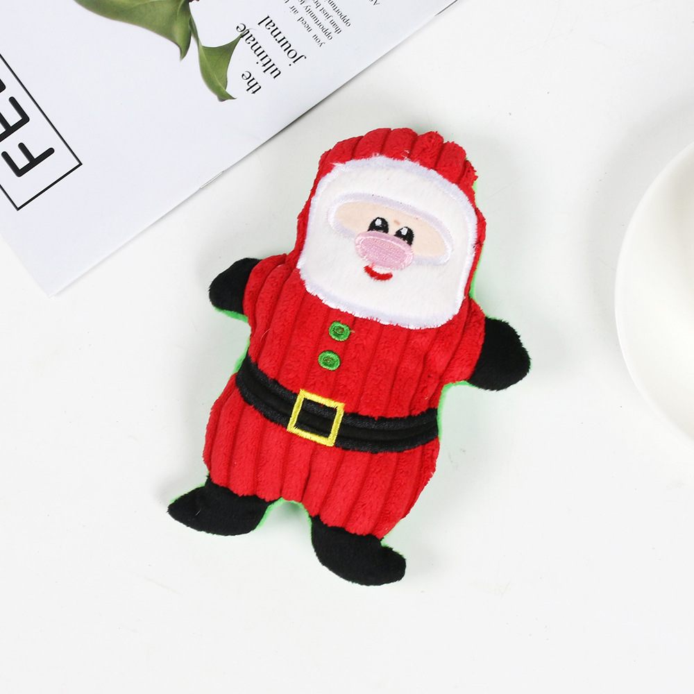 Juguetes para perros de gran venta transfronterizos, juego de juguetes de cuerda de algodón navideños para mascotas, juguete para la dentición, alivio del aburrimiento, juguete navideño con nudos resistentes a las mordidas.