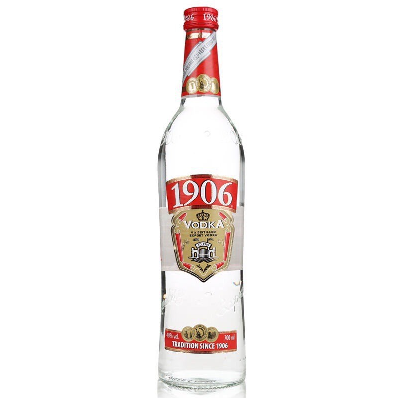 洋酒波兰金奖1906伏特加700ml进口洋酒VODKA鸡尾酒基酒中度酒
