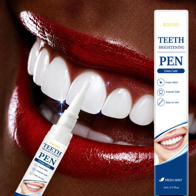 Cross-border ROZINO Fresh Whitening Tooth Pen 5ml, Whitening, Fresh Breath, Removes Stains, Direct Sales from Foreign Trade Factory