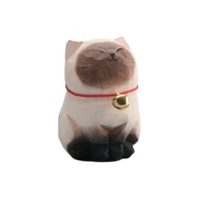 纯手工木雕彩绘猫咪摆件布偶猫橘猫金银渐层摆摊批发外贸代贴单